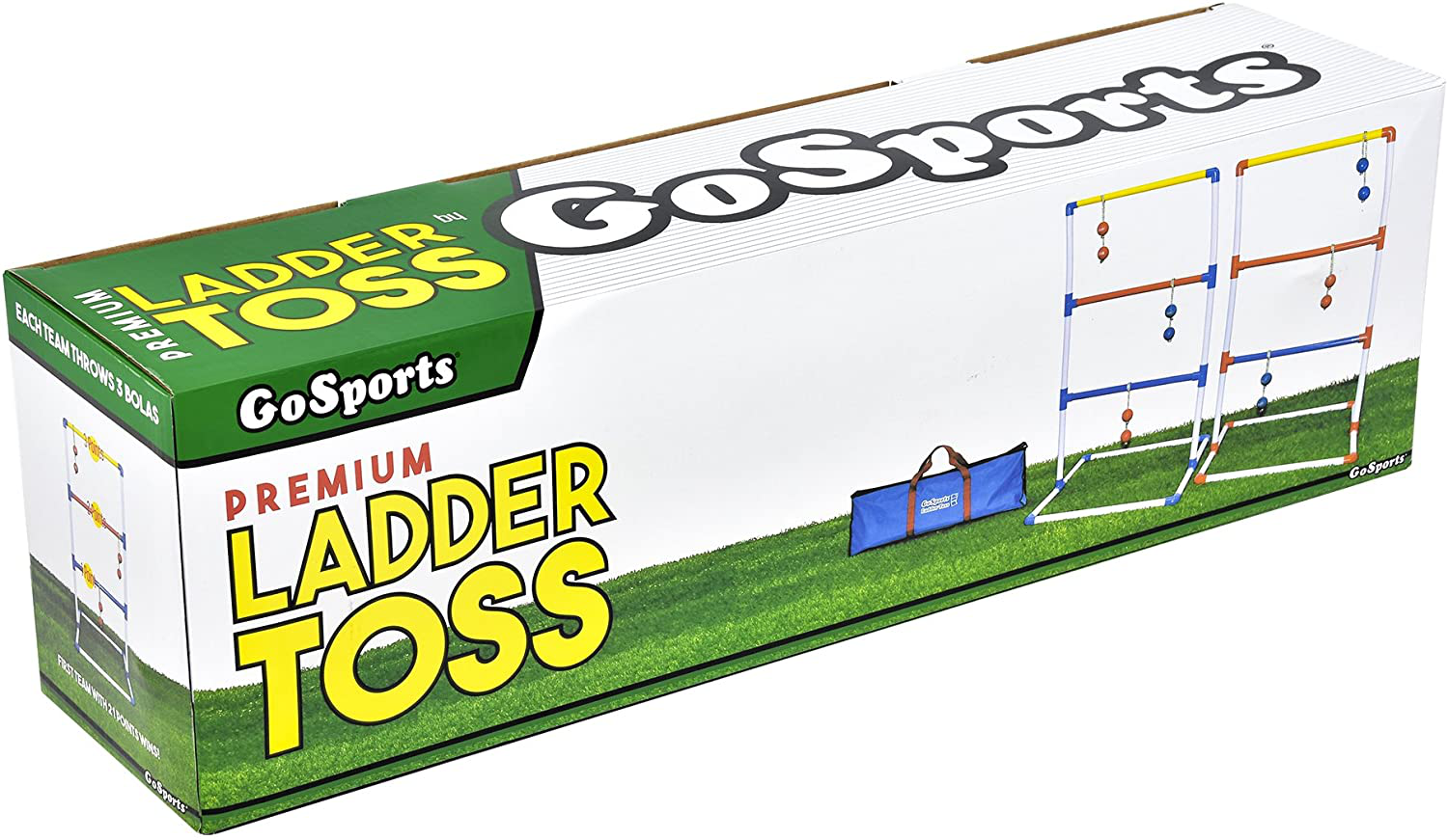 GoSports Premium Ladder Toss Outdoor Game Set with 6 Bolo Balls, Travel Carrying Case and Score Trackers - Choose Between Standard and Giant Size Sets