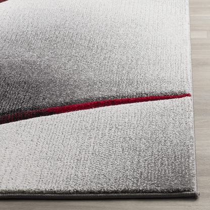 Safavieh Hollywood Collection HLW712F Mid-Century Modern Non-Shedding Stain Resistant Living Room Bedroom Area Rug, 2'7" x 5', Grey / Blue