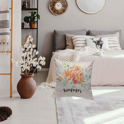 Cotton Linen Throw Pillow Case Pillow Cushion Covers Home Sofa Decorative 18 X 18 Inch