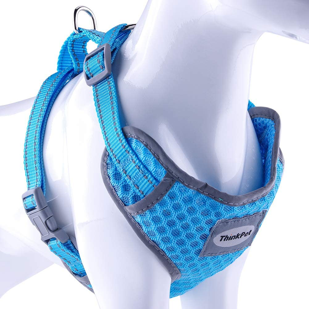 Reflective Breathable Soft Air Mesh No Pull Puppy Harness For Small To Medium Dogs And Cats