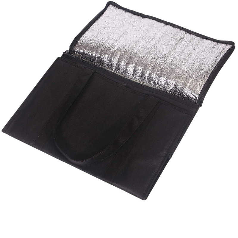 4 Pack Large Insulated Hot Or Cold Reusable Grocery Bags With Sturdy Zipper And Handles