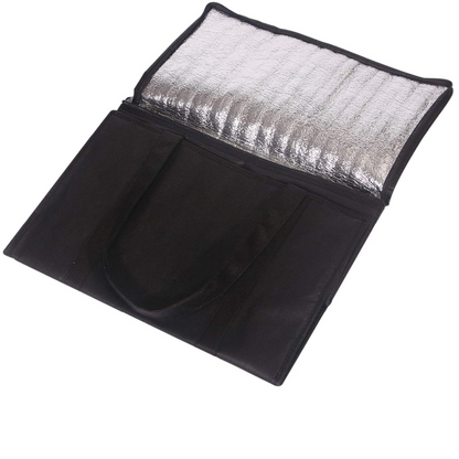 4 Pack Large Insulated Hot Or Cold Reusable Grocery Bags With Sturdy Zipper And Handles