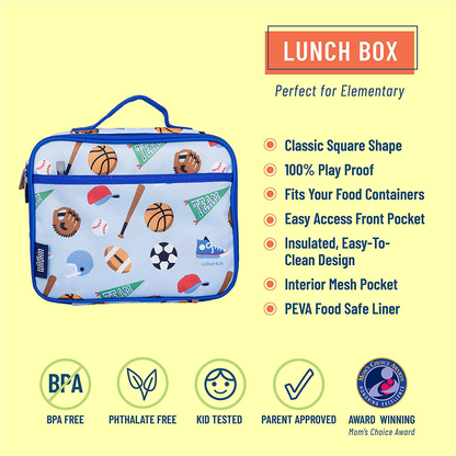 Wildkin Kids Insulated Lunch Box Bag for Boys and Girls, Perfect Size for Packing Hot or Cold Snacks for School and Travel, Mom's Choice Award Winner, BPA-free, Olive Kids (Out of this World)