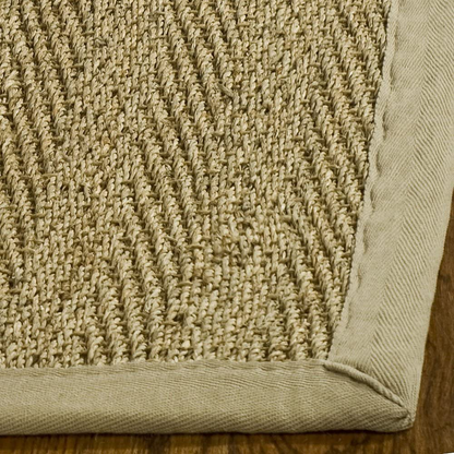 Safavieh Natural Fiber Collection NF115E Border Herringbone Seagrass Accent Rug, 2'6" x 4', Blue