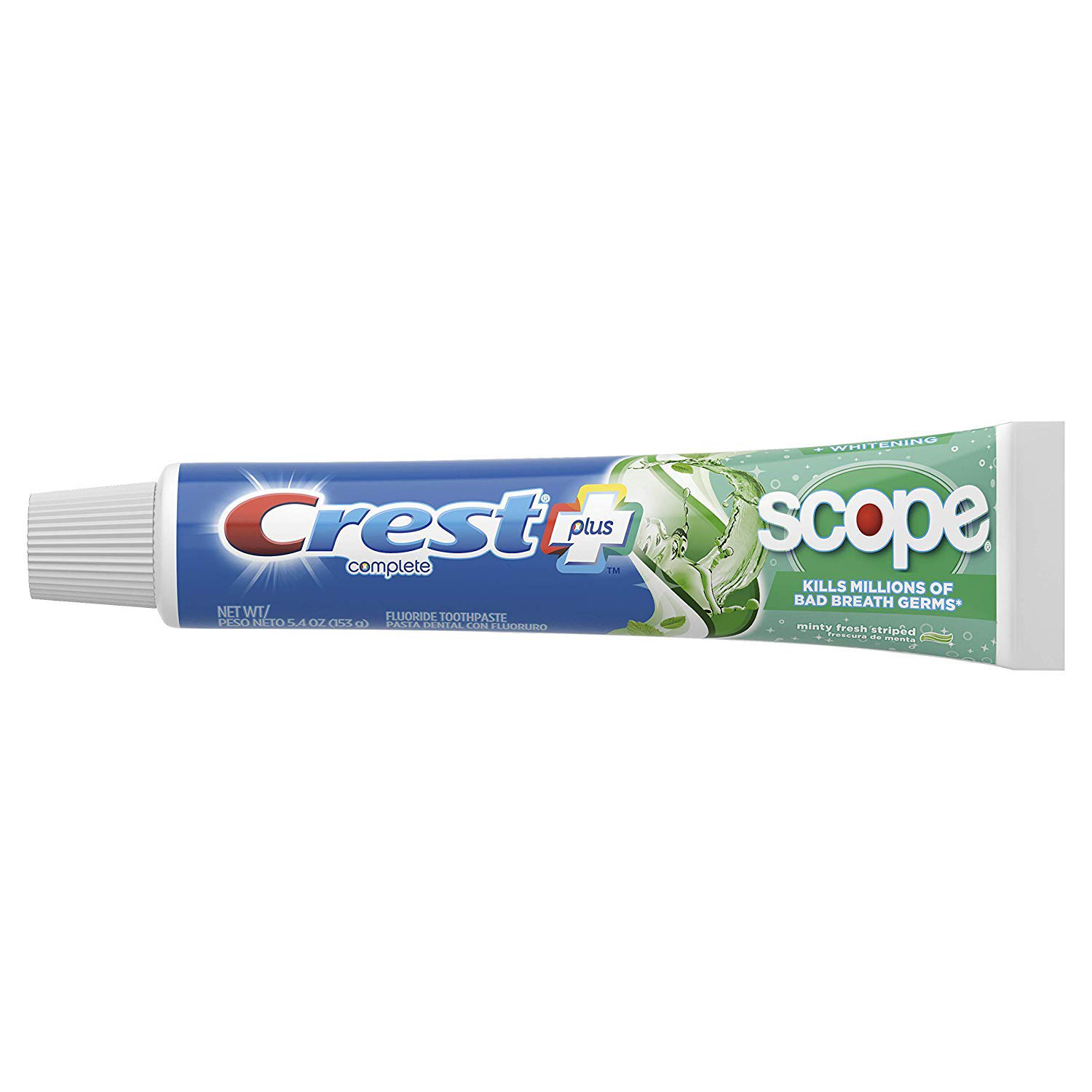 Crest Complete Active Fresh + Whitening Toothpaste, 5.5oz (Pack of 4)