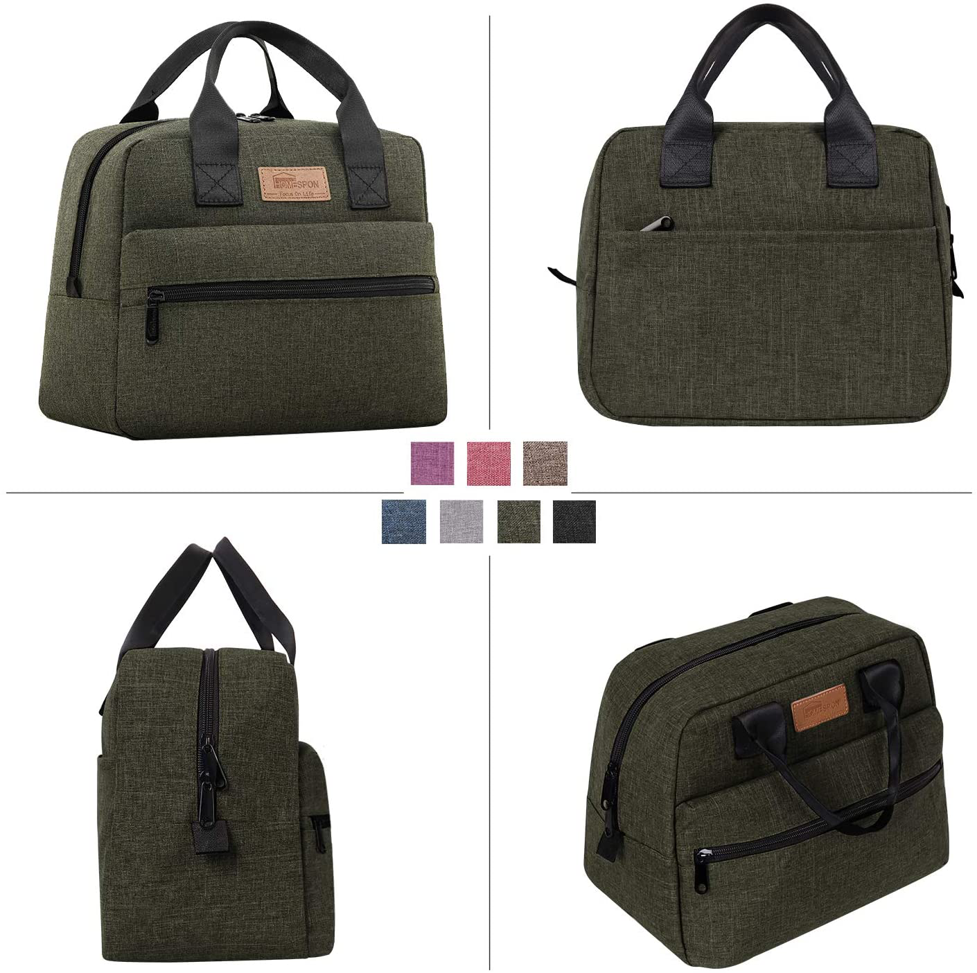 HOMESPON Insulated Lunch Bag Lunch Box Cooler Tote Box Cooler Bag Lunch Container for Women/Men/Work/Picnic,Large purple