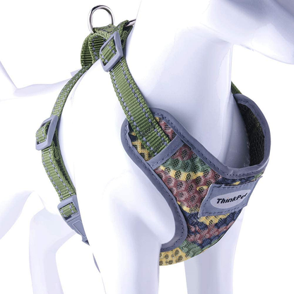 Reflective Breathable Soft Air Mesh No Pull Puppy Harness For Small To Medium Dogs And Cats