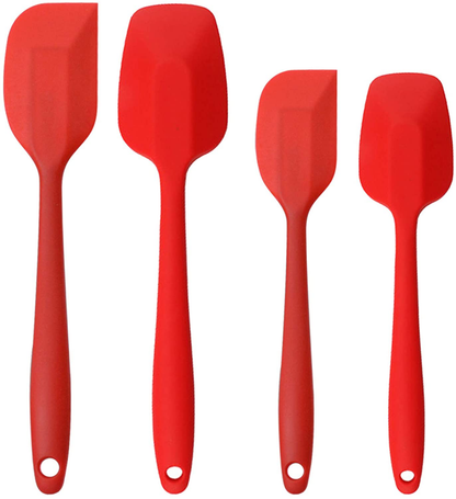 Silicone Spatulas, 11 inch Rubber Spatula Heat Resistant Non-Stick Flexible Scrapers Baking Mixing Tool (4 Piece)