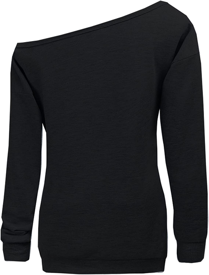 lymanchi Women Slouchy Shirts Halloween Pumpkin Long Sleeve Sweatshirts Pullover