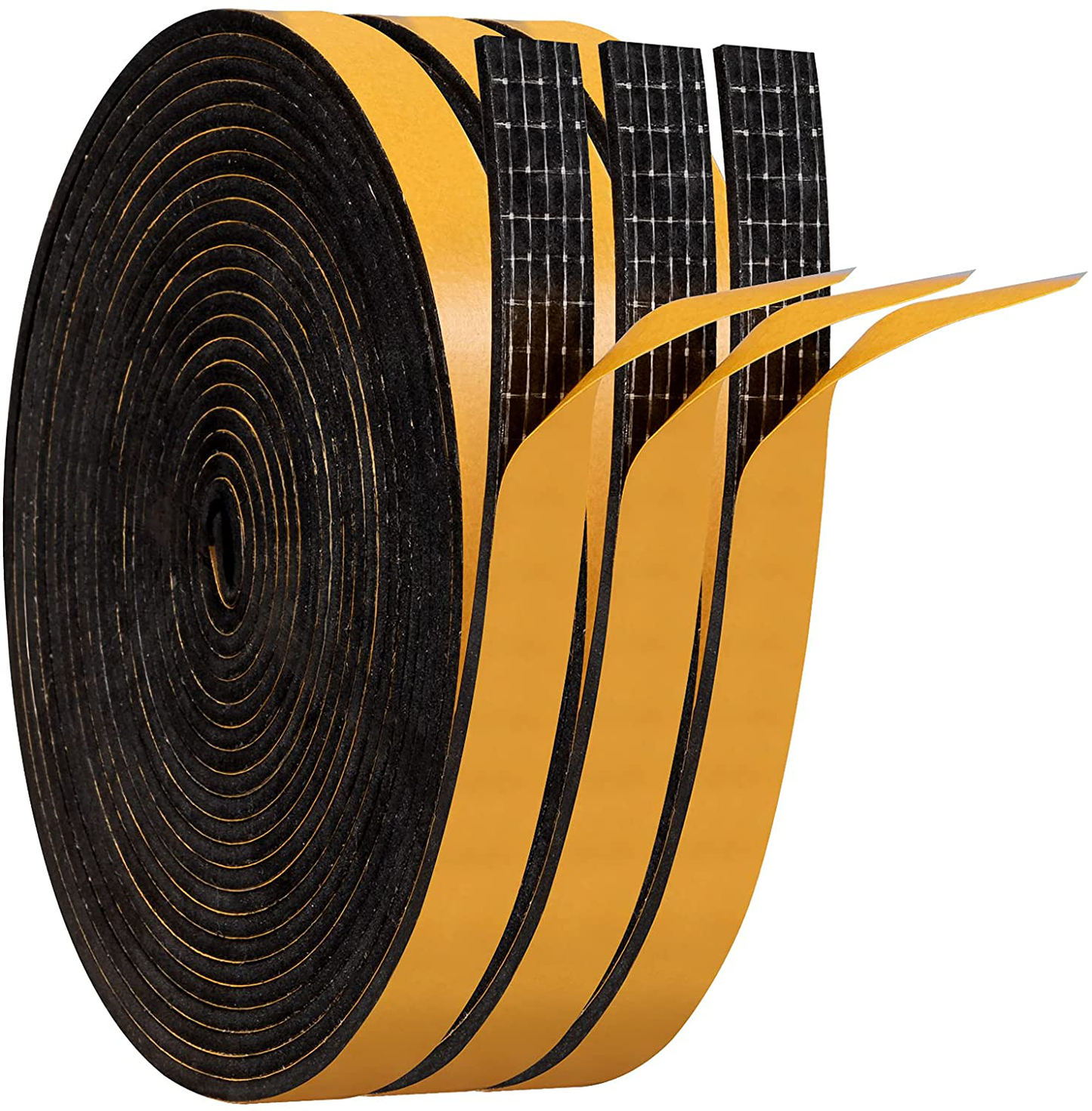Weather Stripping Door Seal Strip with Self Adhesive Foam Tape Soundproof Door Draft Stopper for Doors Windows and Shower Glass Gaps