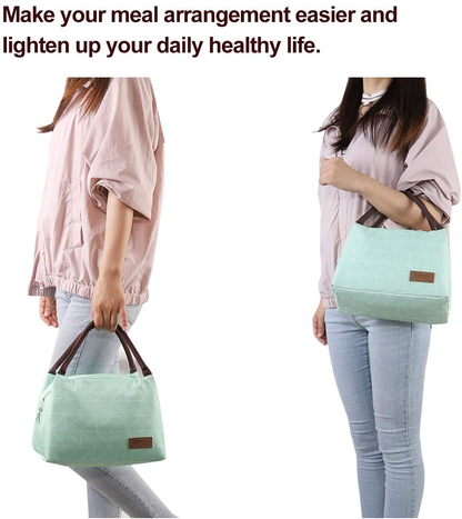 Buringer Reusable Insulated Lunch Bag Cooler Tote Box Meal Prep for Men & Women Work Picnic or Travel (Flying Flowers)