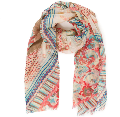 Scarf for Women Lightweight Floral Flower Scarves for Fall Winter Shawl Wrap