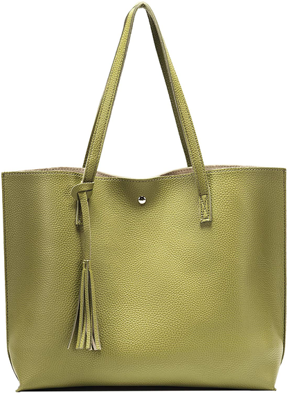 Women's Tote Bags Top Handle Satchel Handbags Faux Leather Tassel Shoulder Purse