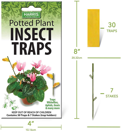 Potted Plant Insect Traps for Gnats, Aphids, Whiteflies and More