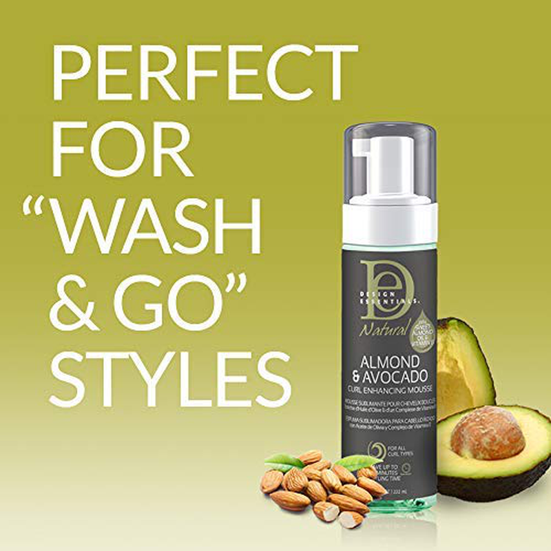 Design Essentials Curl Enhancing Mousse, Almond and Avocado Collection, 7.5 Ounces
