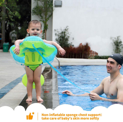 Free Swimming Baby Inflatable Baby Swim Float Children Waist Ring Inflatable Pool Floats Toys Swimming Pool Accessories for The Age of 3-72 Months(Blue, L)