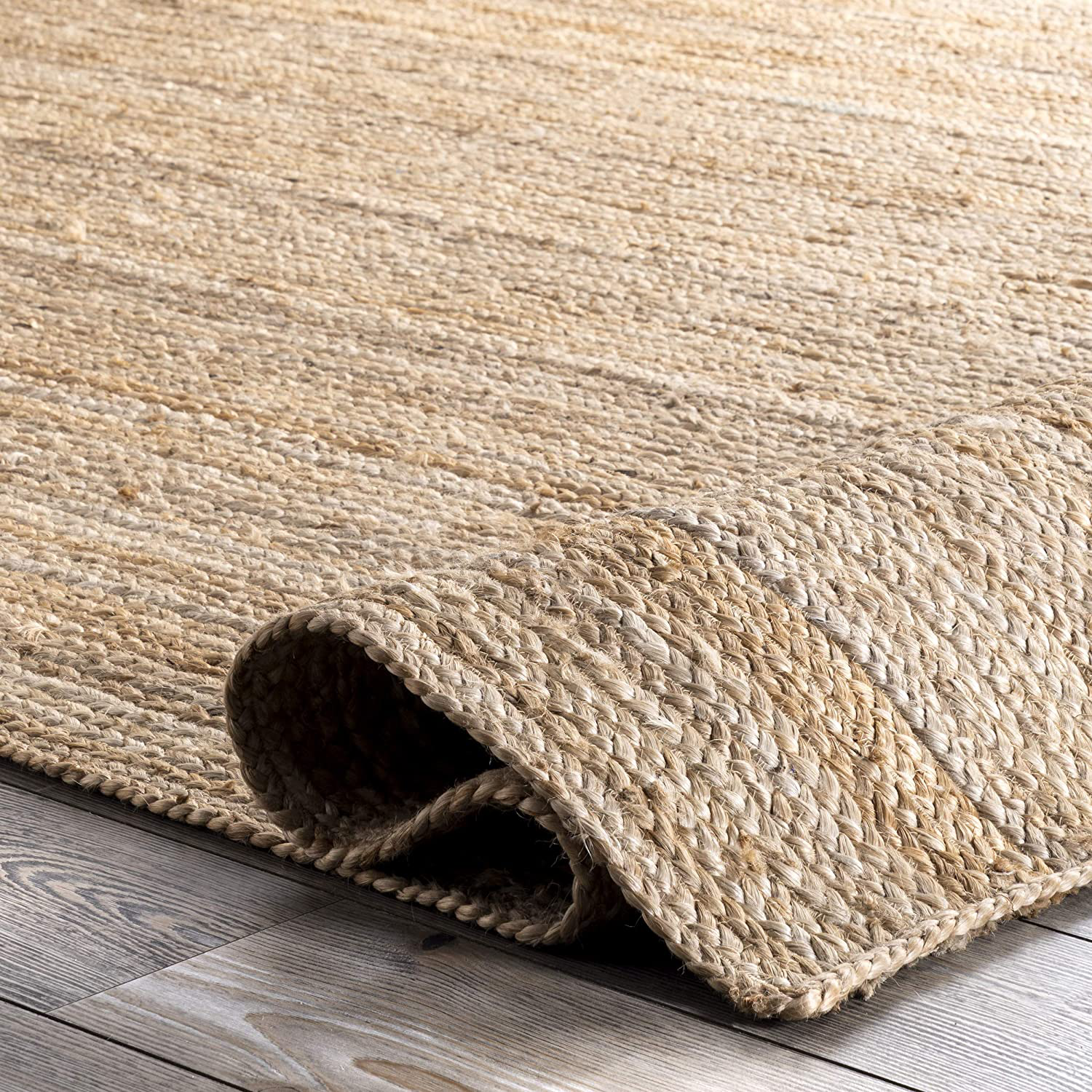 nuLOOM Rigo Hand Woven Jute Accent Rug, 2' 3" x 4' Oval, Off-white
