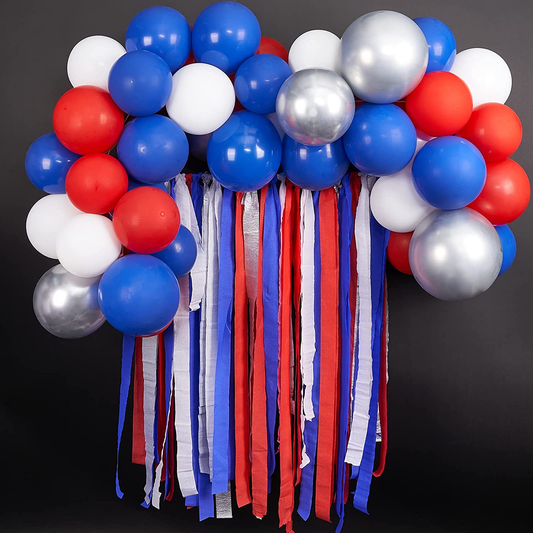 6 Pack Crepe Paper Streamers - 492ft (1.8 Inch x 82 Ft/Roll)
