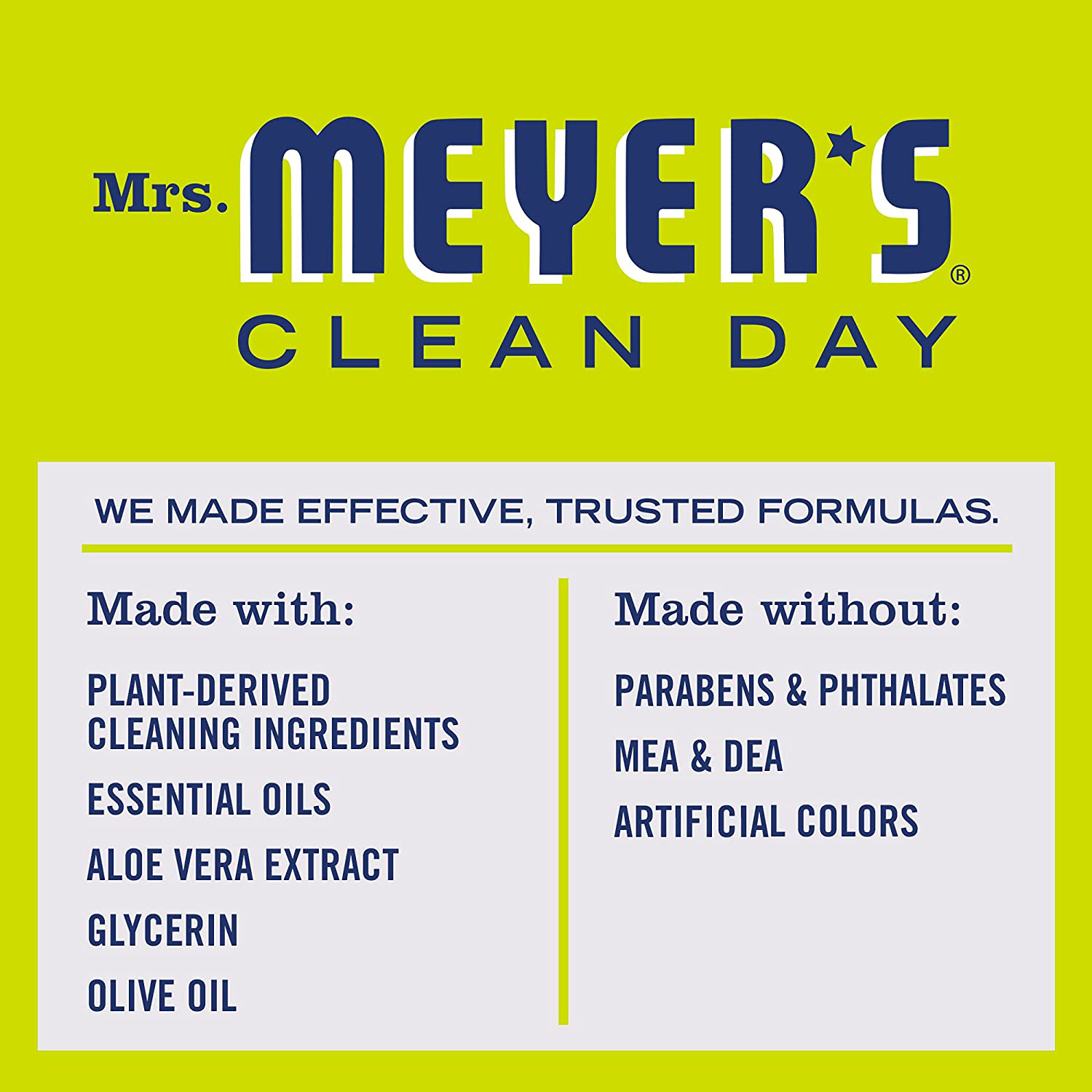Mrs. Meyer's Clean Day Liquid Hand Soap, Cruelty Free and Biodegradable Hand Wash Formula Made with Essential Oils, Lemon Verbena Scent, 12.5 oz - Pack of 3