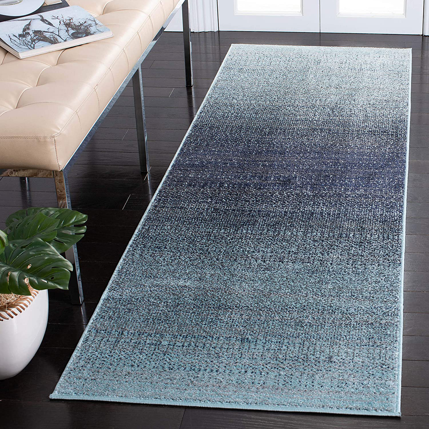 Safavieh Adirondack Collection ADR142V Modern Ombre Runner, 2'6" x 8' , Purple / Grey