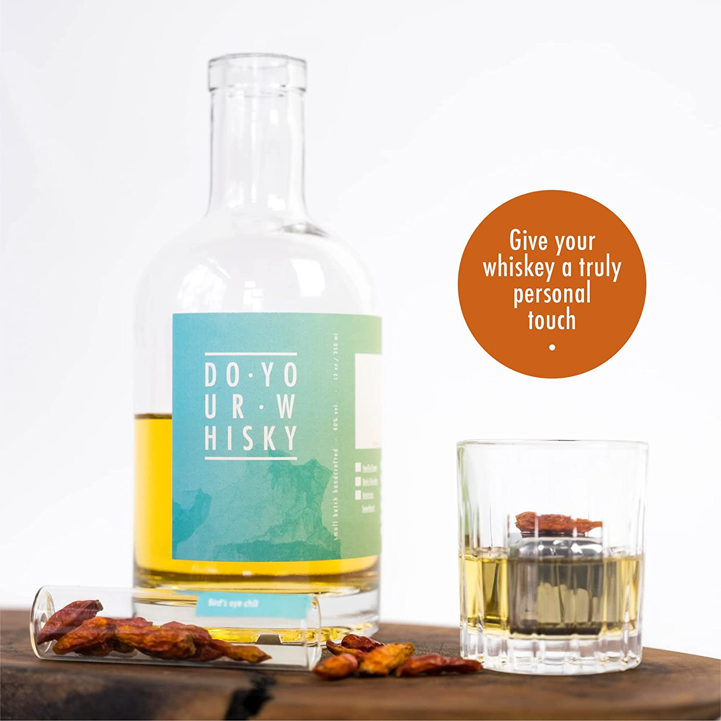 DO YOUR WHISKY Infusion | DIY Kit for Homemade Whisky Flavor | Original Gift Set | 12 Woodchip Blends & Botanicals in Glass Tubes | 6 Whiskey Stones | DO YOUR GIN as Seen in GQ, Vogue | Gifts for Men