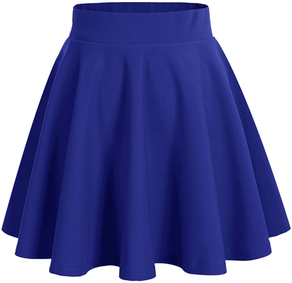 DRESSTELLS Skirt for Women Mini Skirts Versatile A-line Basic Stretchy Flared Skater Skirt