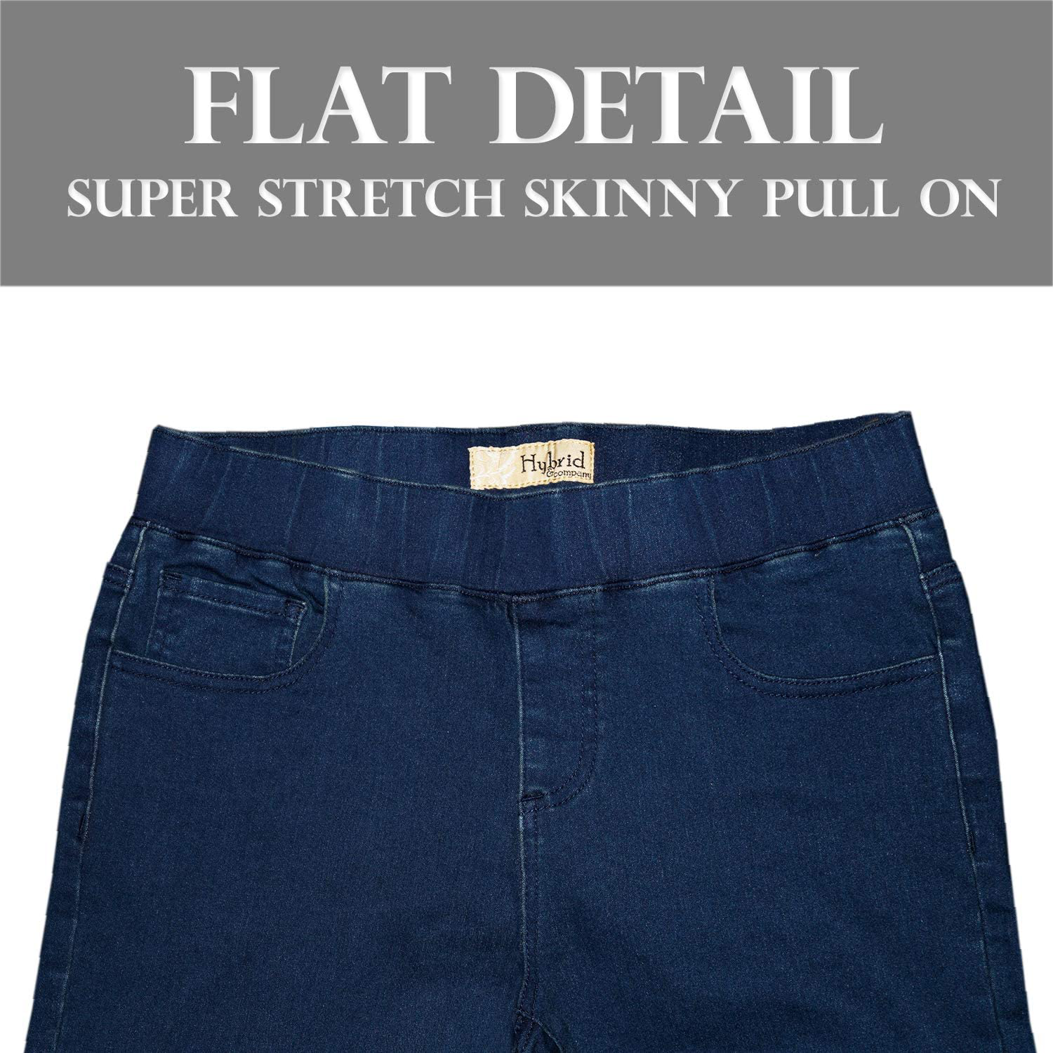 H&C Women Super Stretch Skinny Pull on Pant with Petite Regular and Long Inseam