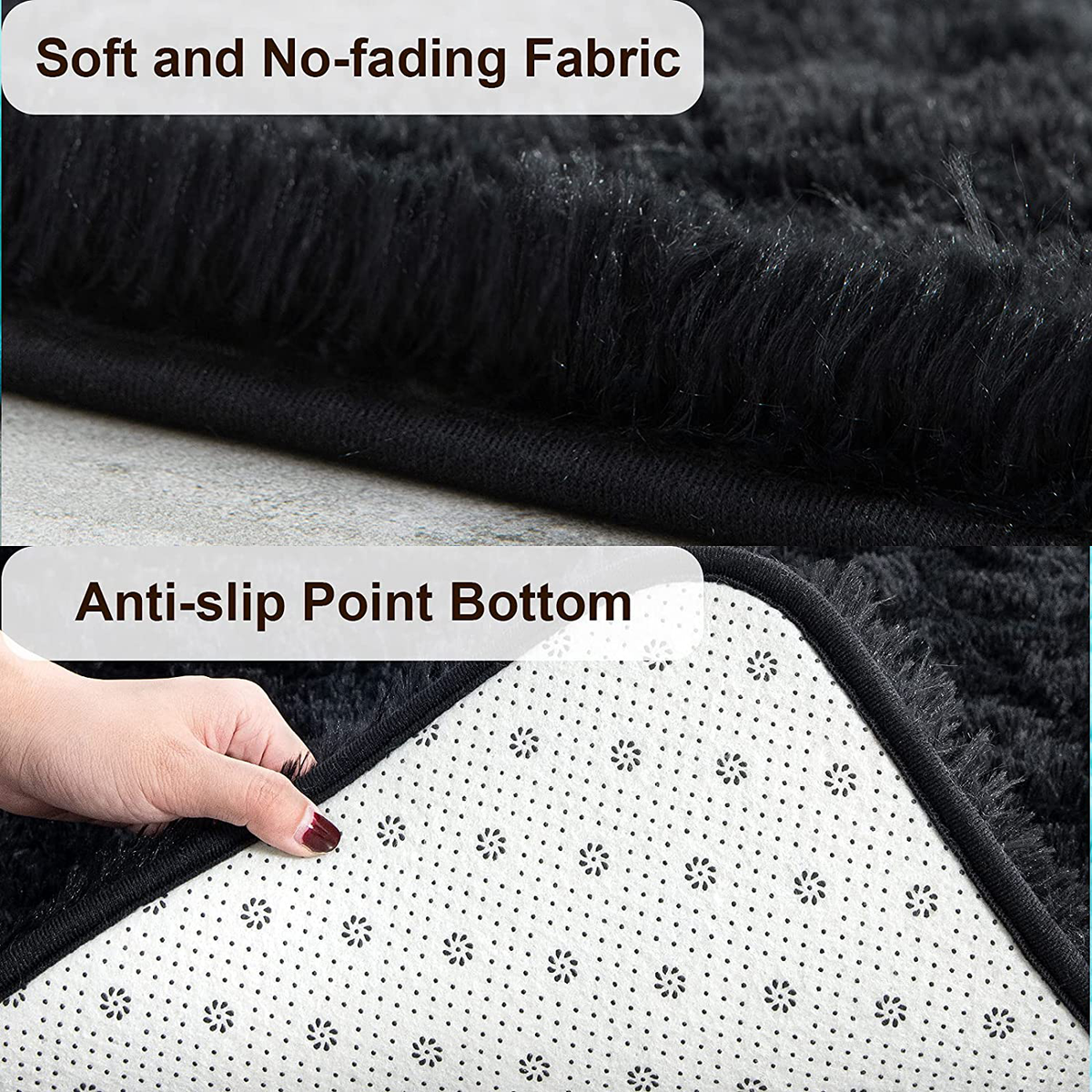 TWINNIS Super Soft Shaggy Rugs Fluffy Carpets, 4x5.9 Feet, Indoor Modern Plush Area Rugs for Living Room Bedroom Kids Room Nursery Home Decor, Upgrade Anti-Skid Durable Rectangular Fuzzy Rug, Pink