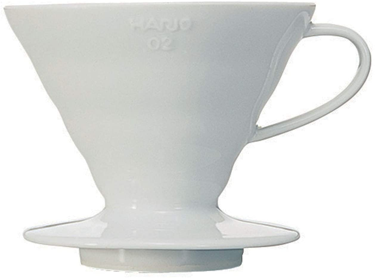 Hario V60 Ceramic Coffee Dripper, Size 01, White