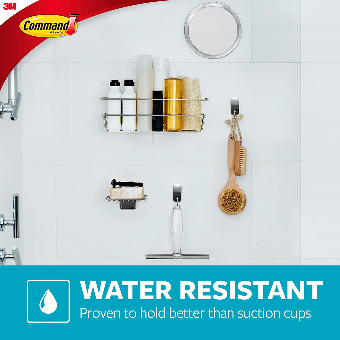 Command Bath Large Water-Resistant Adhesive Refill Strips