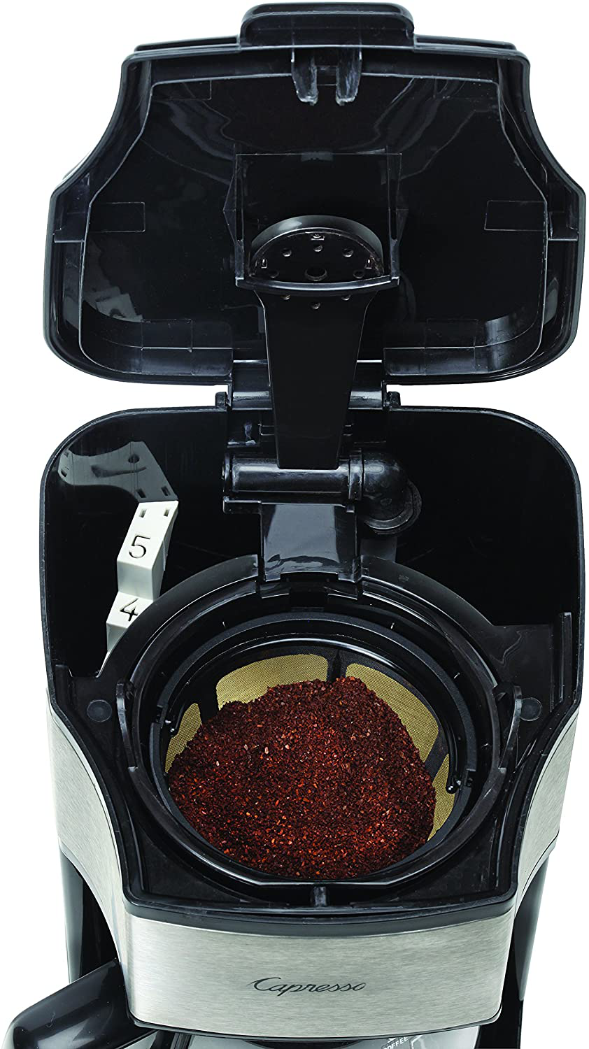 Capresso 5-Cup Mini Drip Coffee Maker, Black and Stainless Steel
