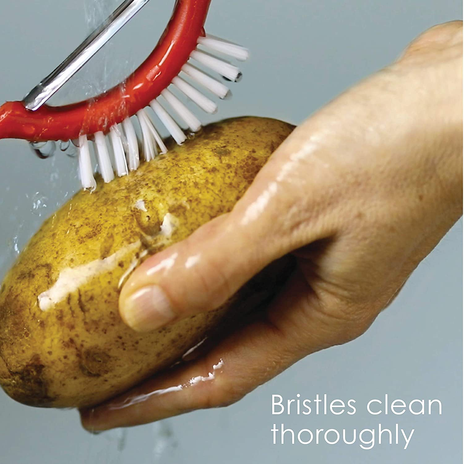 3 in 1 Vegetable/Fruit Peeler with Brush