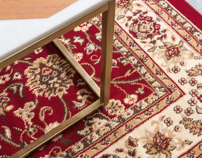 Unique Loom Kashan Traditional Floral Area Rug, 3 Feet x 16 Feet 5 Inch, Light Blue/Ivory