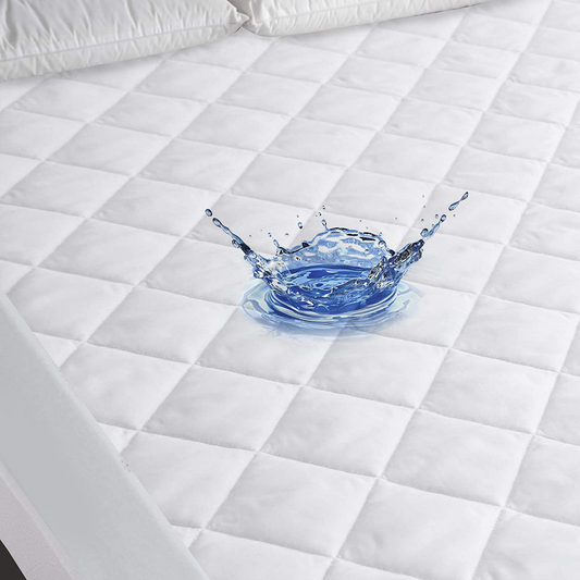 Queen Mattress Pad Waterproof, Breathable Quilted Fitted Mattress Protector, Durable Mattress Cover Down Alternative Filling with Deep Pocket Stretches up to 18 Inch
