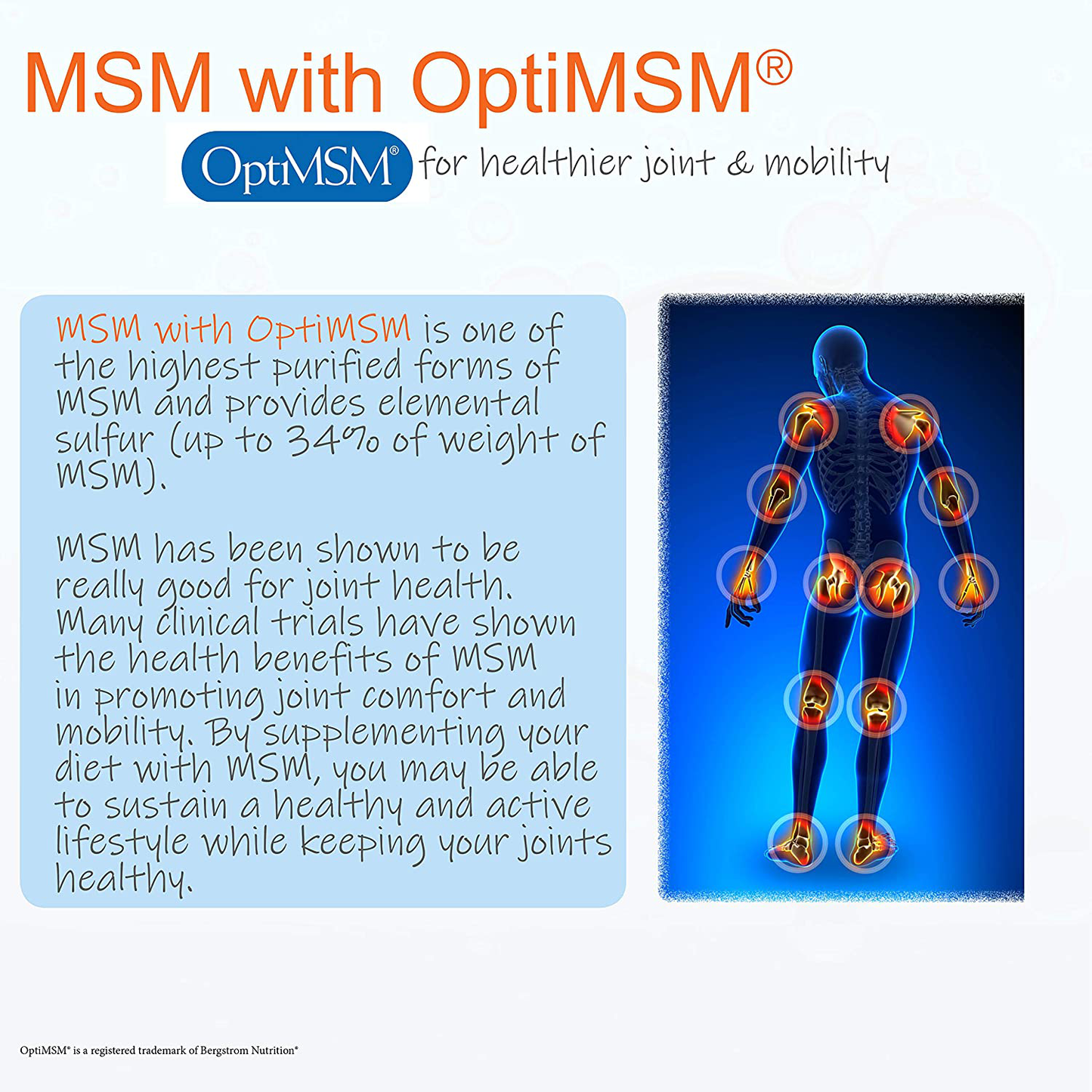 Doctor's Best MSM with OptiMSM, Non-GMO, Gluten Free, Joint Support, 1500 mg, 120 Tablets (DRB-00097)