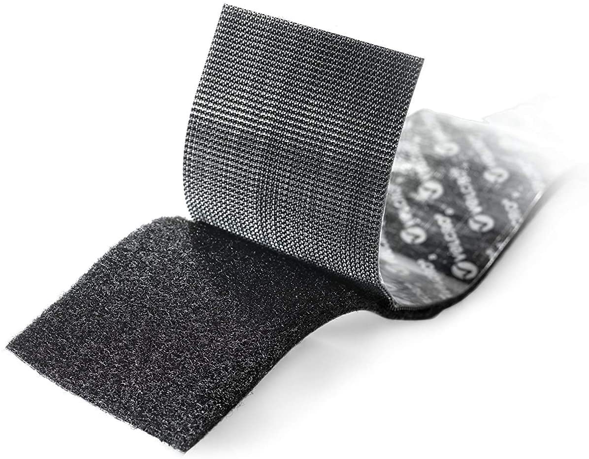 VELCRO Brand Heavy Duty Tape with Adhesive | 15 Ft x 2 In | Holds 10 lbs, Black | Industrial Strength Roll, Cut Strips to Length | Strong Hold for Indoor or Outdoor Use