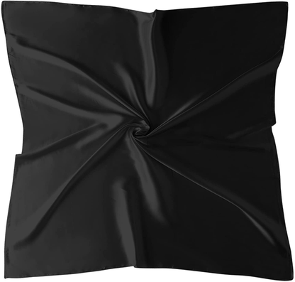 35" Square Silk Like Head Scarf - Women's Fashion Silk Feeling Scarf