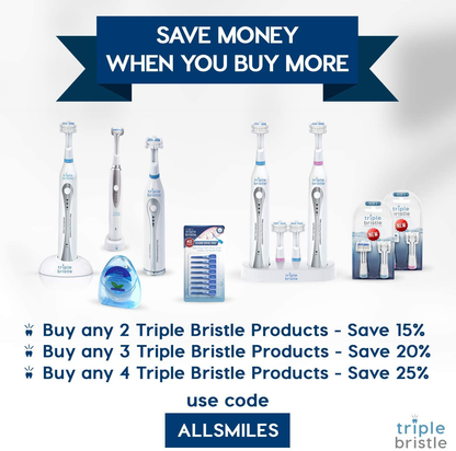 Triple Bristle Replacement Brush Head Refills Compatible with Triple Bristle Brand Sonic Toothbrush Color Changing Indicator Bristles