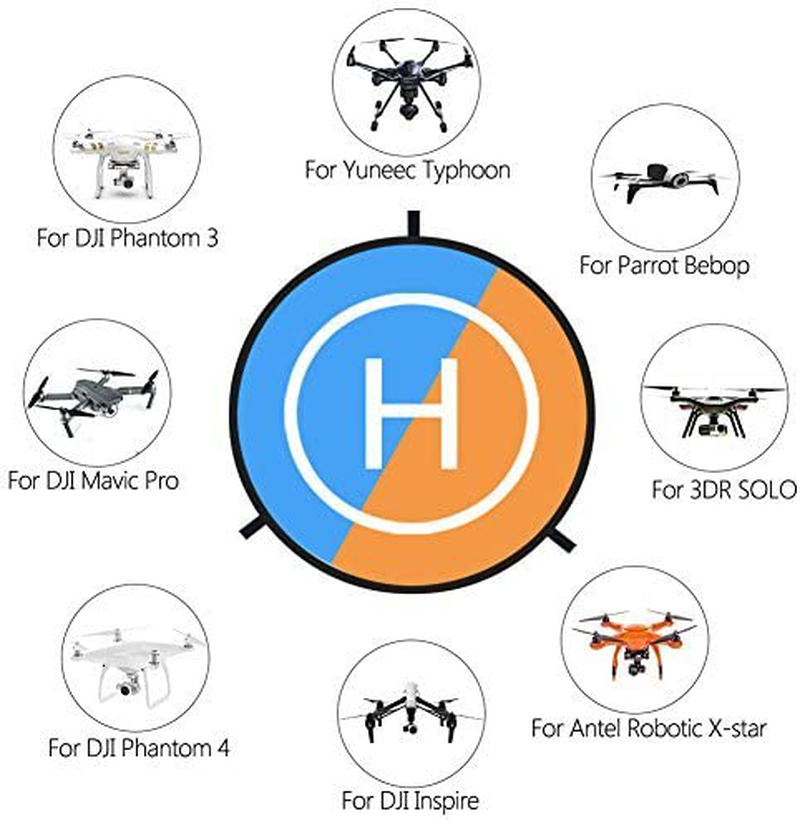 KINBON Drone Landing Pads, Waterproof 21'' Universal Landing Pad Fast-fold Double Sided Quadcopter Landing Pads for RC Drones Helicopter DJI Spark Mavic Pro Phantom 2/3/4 Pro Inspire 2/1 3DR Solo