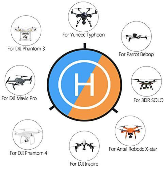 KINBON Drone Landing Pads, Waterproof 21'' Universal Landing Pad Fast-fold Double Sided Quadcopter Landing Pads for RC Drones Helicopter DJI Spark Mavic Pro Phantom 2/3/4 Pro Inspire 2/1 3DR Solo