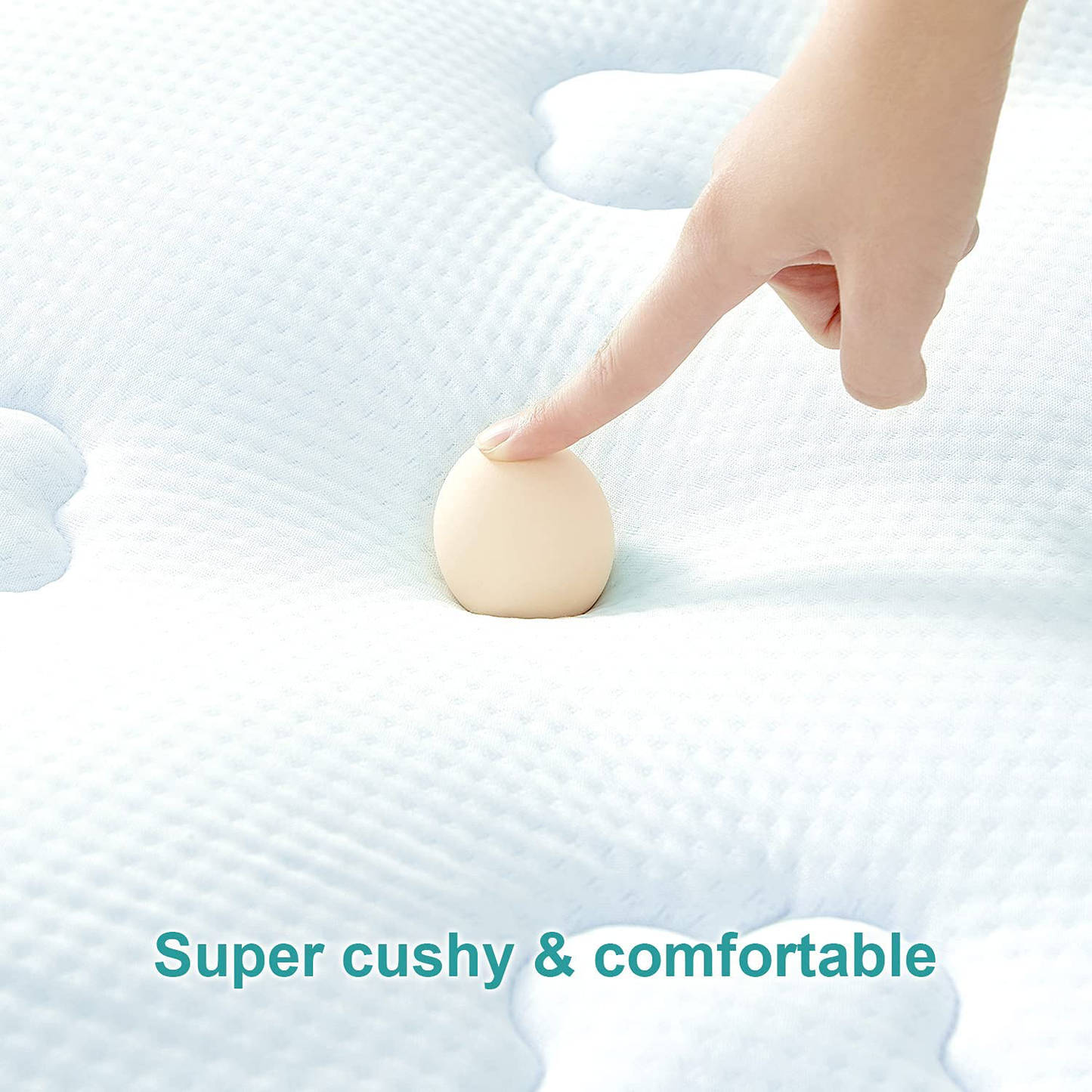 Hansleep Cal-King Memory Foam Mattress Pad Topper,Cooling Gel Bamboo Mattress Pad Fluffy Mattress Protector with Deep Pocket, Breathable Air Mattress Topper Cover, 72x84 Inches