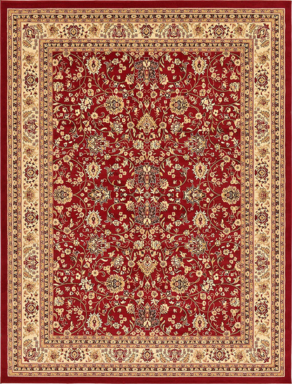 Unique Loom Kashan Traditional Floral Area Rug, 3 Feet x 16 Feet 5 Inch, Light Blue/Ivory