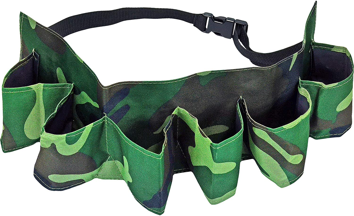 6 Pack Beer & Soda Can Holster Belt, Camo Adjustable Waist, Fits up to 52-inch