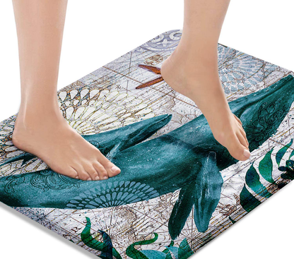 Bath Mats for Bathroom, Bathroom Mats Rugs Non-Slip,  Washable Cover 