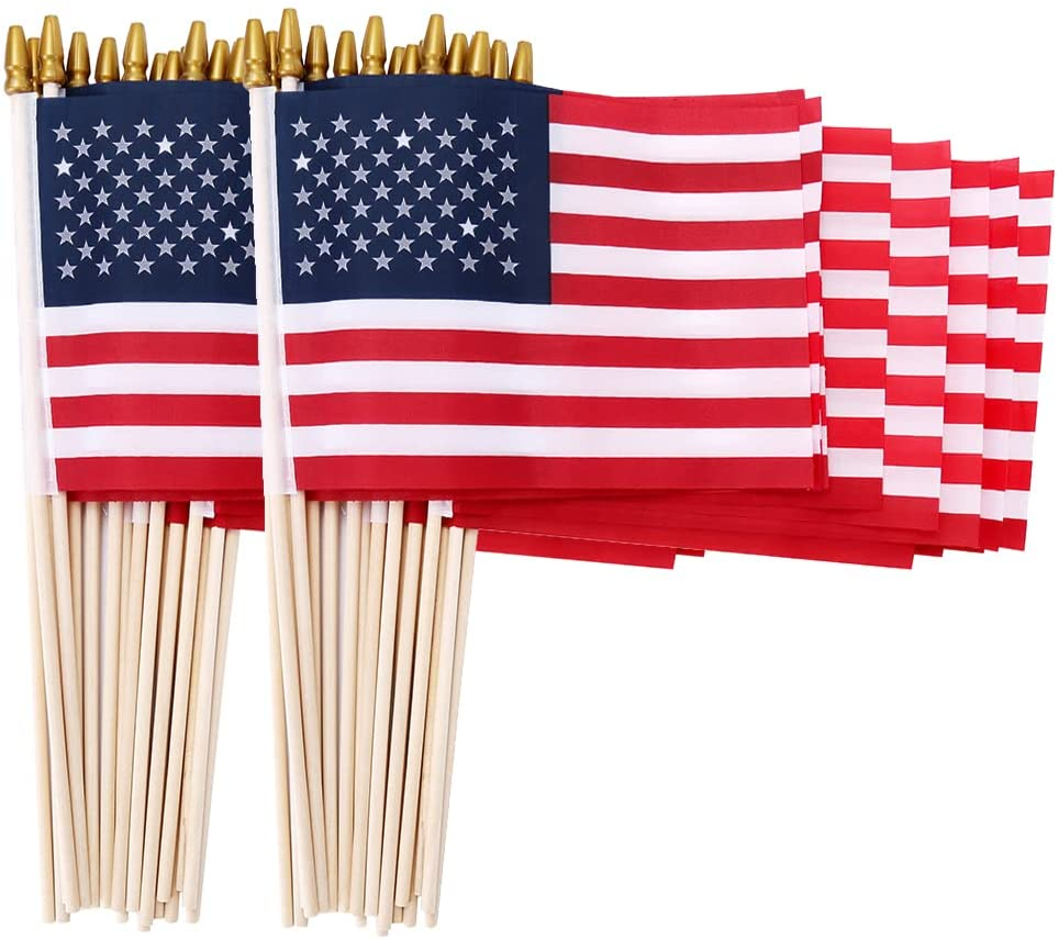Multi-Pack - 4x6 Inch American Flags on Sticks