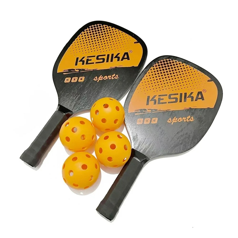 6 Piece Pickleball Paddle Set with 4 Pickleball Balls and Carrying Bag