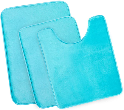 Memory Foam Bath Mat Rug, Comfortable Super Absorbent Machine Wash Non-Slip Thick Bathroom Rug
