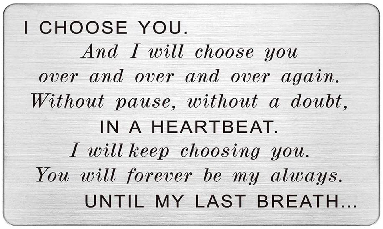 Engraved Wallet Insert Card, I Love You Forever, Anniversary Card Gifts, Soulmate Gifts for Him Her, Gifts for Boyfriend Husband, Valentine's Gifts for Men, Christmas Presents