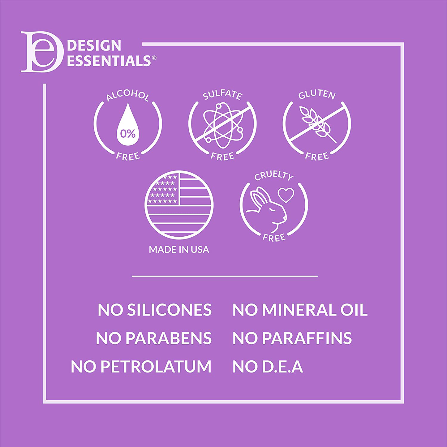 Design Essentials Agave & Lavender Moisturizing Hair Bath, Sulfate-Free Shampoo- Blow-Dry & Silk Press Collection - 12oz