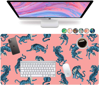 French Koko Large Mouse Pad, Desk Mat, Keyboard Pad, Desktop Home Office School Essentials College Cute Decor Big Extended Laptop Protector Computer Accessories Pretty Mousepad Women Girls XL